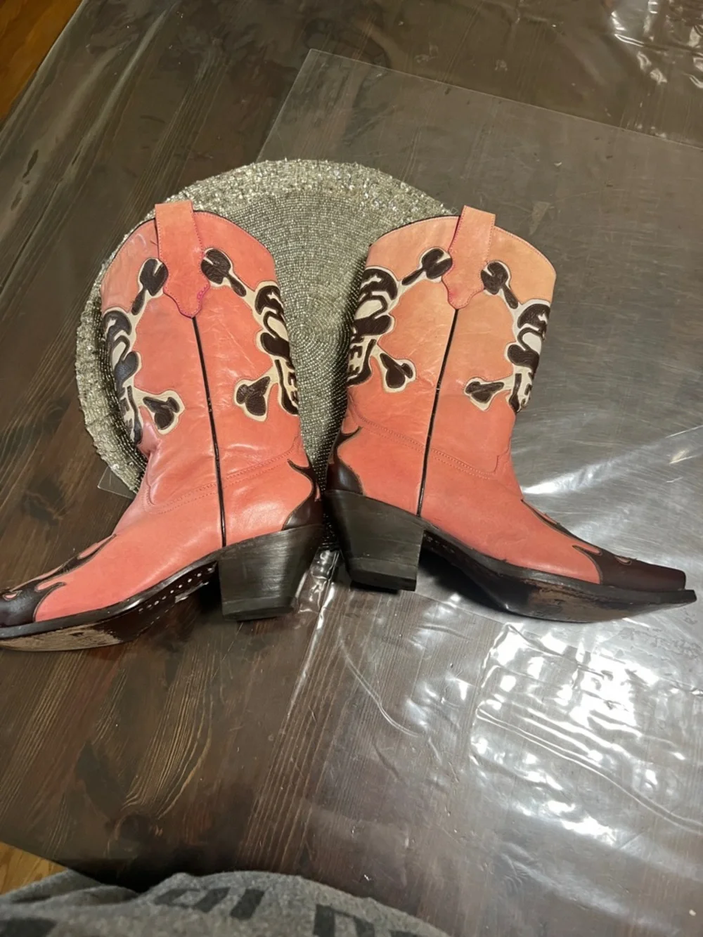 RARE CORRAL Ghost Rider Skull /Flames PINK Western Cowboy/girl boots - Picture 6 of 15